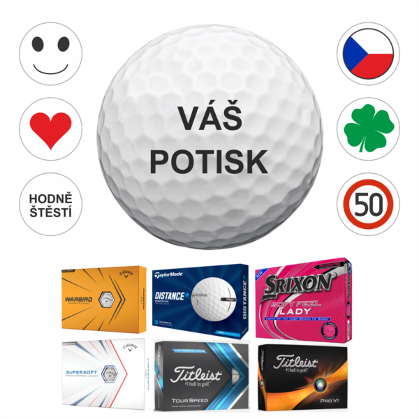 Golfový míč s potiskem zdarma